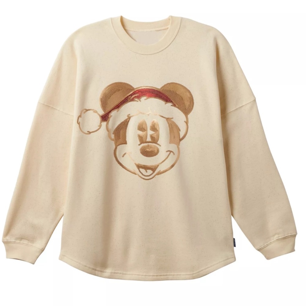 Disney World Mickey Mouse Santa Holiday Sequin Spirit Jersey 2022, Size M